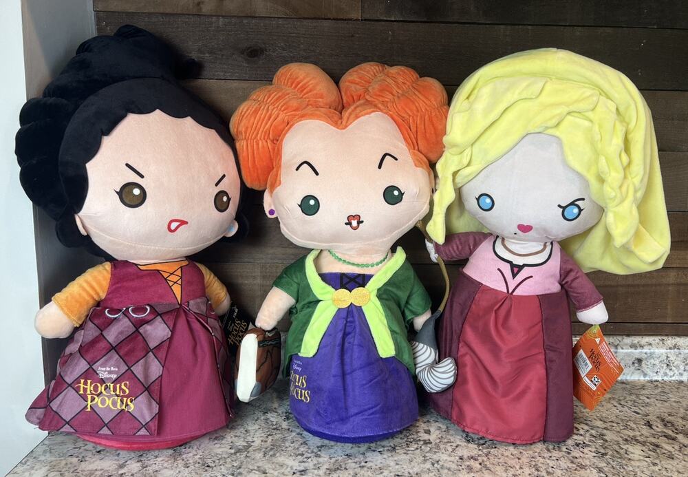 NWT 22" Disney Hocus Pocus Sanderson Sisters Plush Halloween Door Greeters